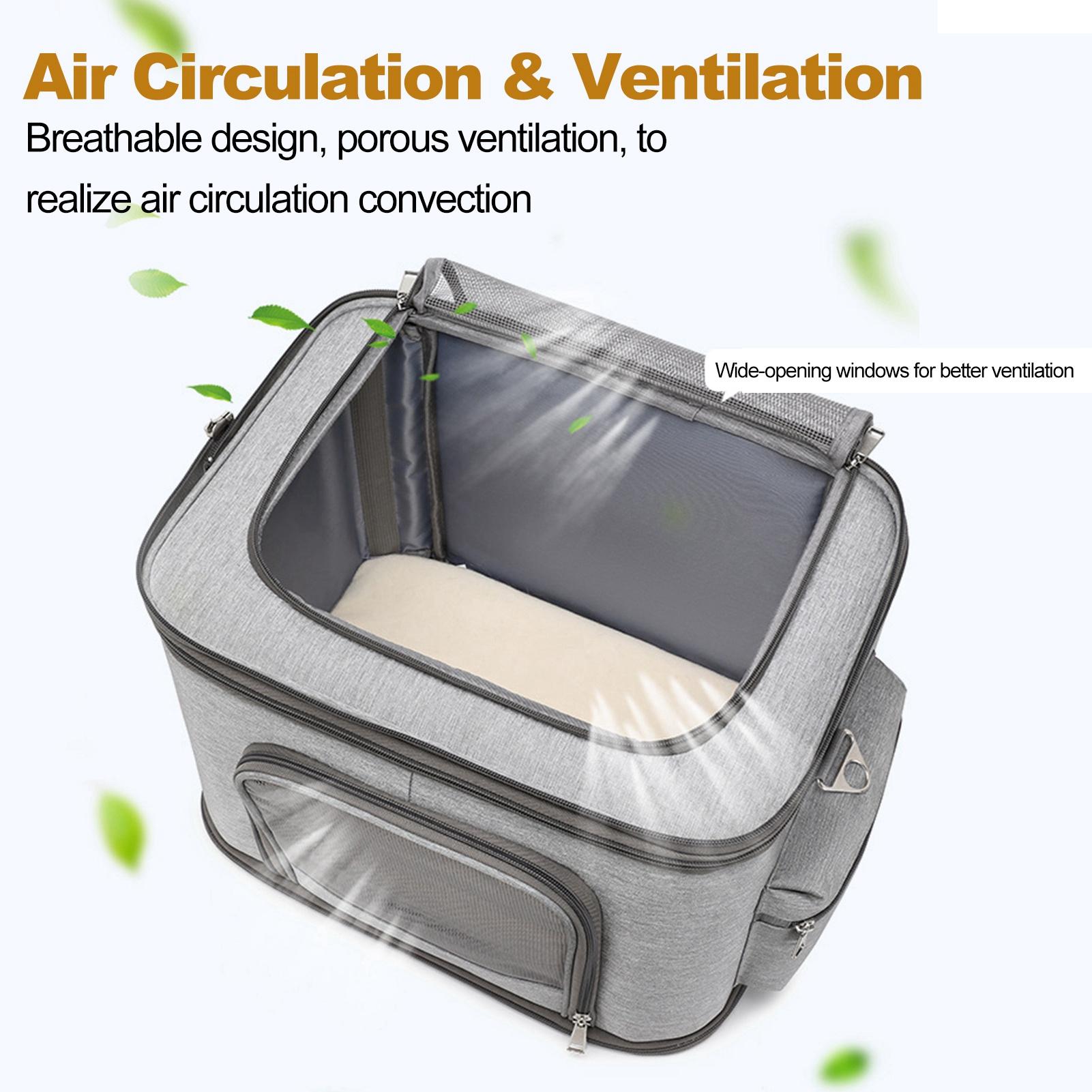 

Переноска для кошек Съемный рюкзак Двойная переноска для кошек Дышащая и удобная для путешествий и Комфортное плечо серый