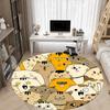 1pc Animal Illustration Chair Carpet for Office, Round Non Slip Durable Large Size Office Carpet, Suitable for Office