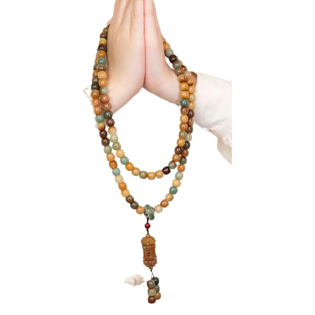 Bodhi Seed 108 Beads Buddhist Rosary Necklace for Men and Women