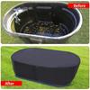 Cleaning Patio Furniture Cover Pool Tank Oxford Fabric Cover Ice Bath Cover Black Pool Cover Multiple Size Options