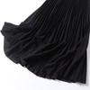 Elegant Women's Drapey Pleated Midi Skirt for Summer