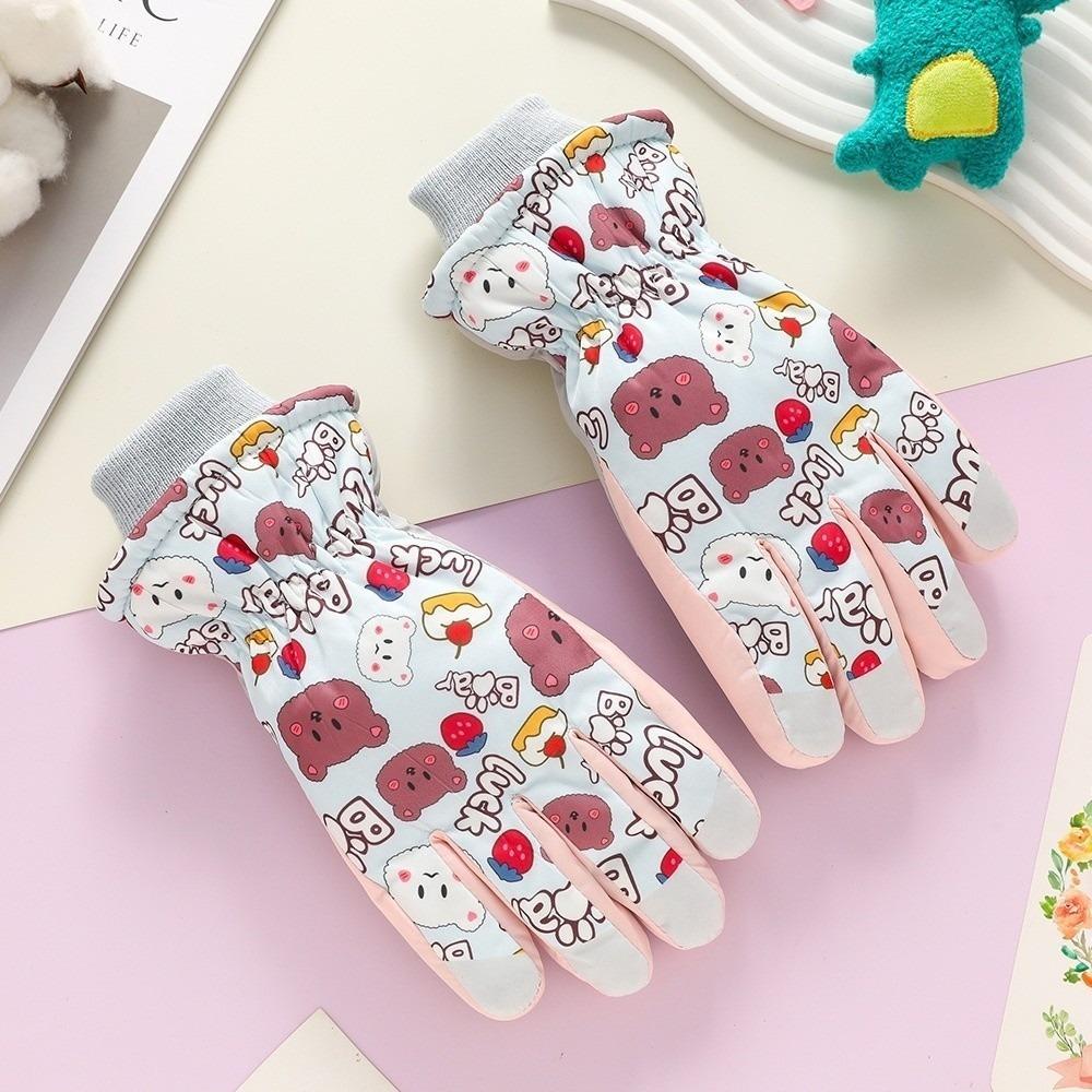Plush Cycling Mittens Cute Bear Winter Gloves New Ski Gloves  for Outdoor Cycling Skiing