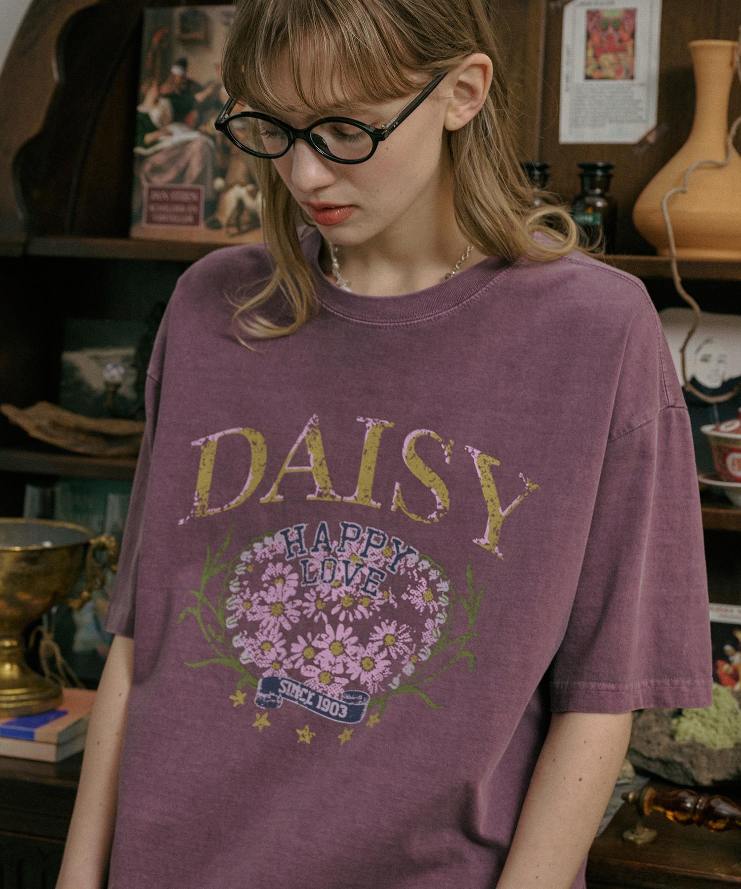 Compagno Daisy Pigment Short Sleeve Tee Ash Purple Ash Purple/M