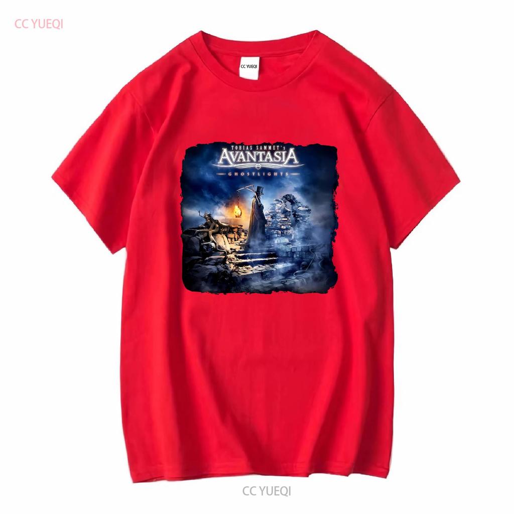 New Rare Avantasia Band Ghostlights Cotton Black All Size T Shirt S 5XL HP6 long or short sleeves vintage Washed Comfortable