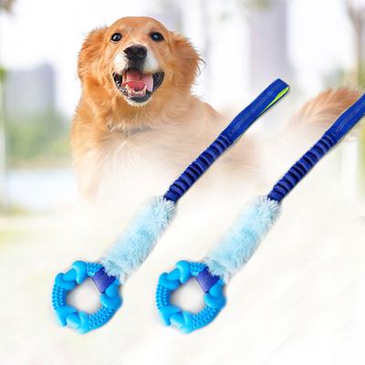 Durable Pet Dog Chew Toys Rubber Bone Plush Toy For Pets Supplies Fit for Puppy Pet Gift Training Interactive Play with Rope