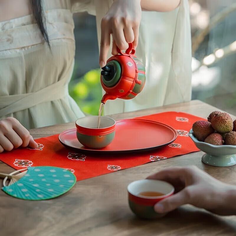 Wanqiantang Tang Palace Night Banquet Ceramic Kung Fu Tea Set with Tray