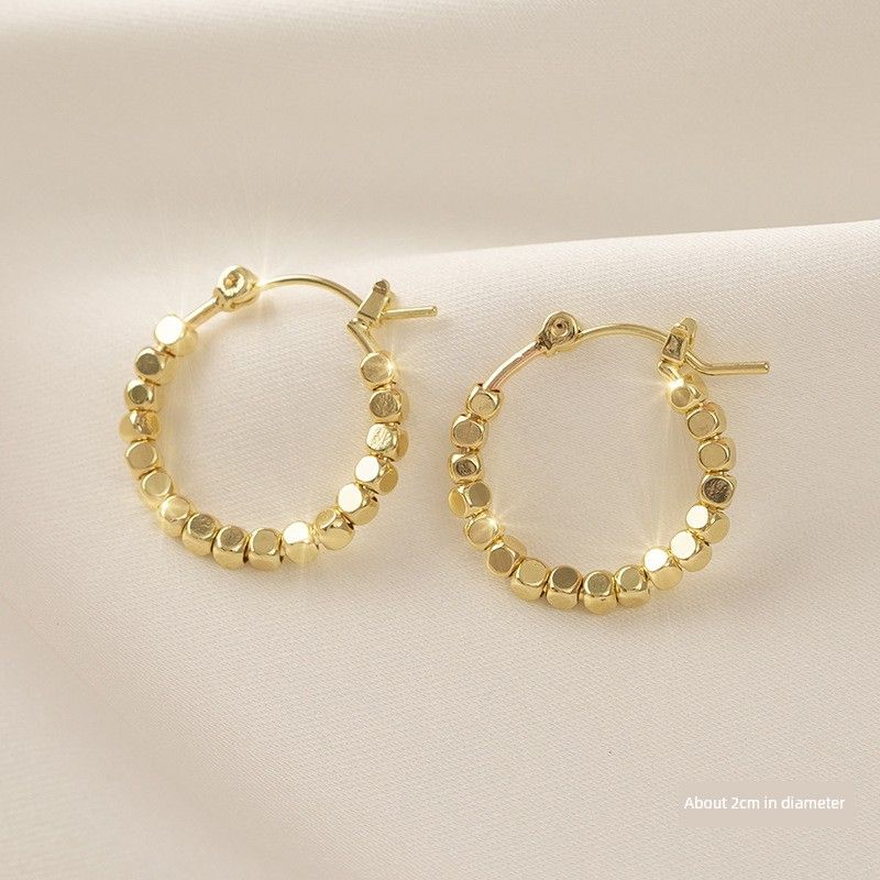 Fashion Retro Metal Geometry Silver Stud Earrings Women's 2023 Earrings Cold Wind Fancy Graceful Earrings