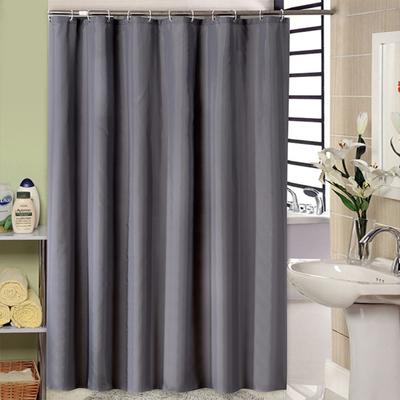 Shower  Curtain Solid Color Built-in Ring Hole Waterproof Mildew-proof Thickened Partition Curtain