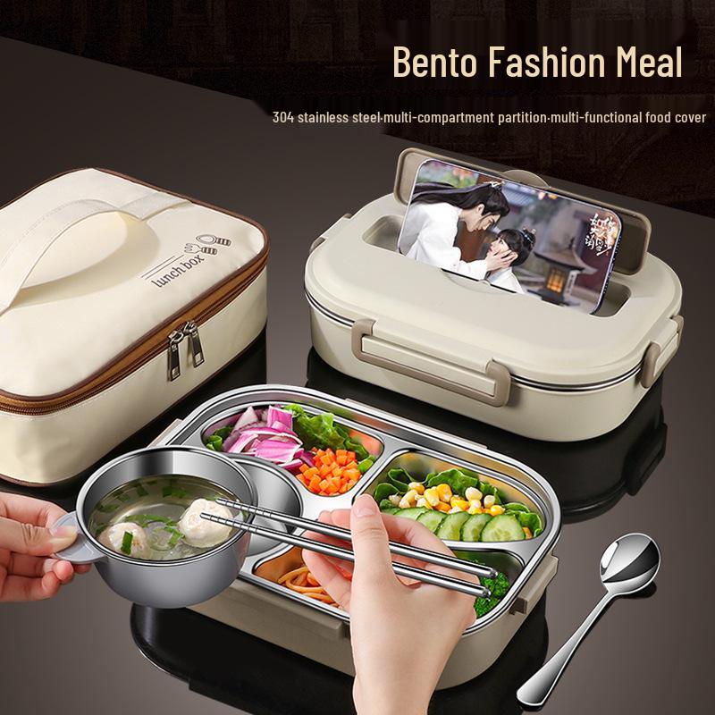 Bento Lunch Box Termica in Acciaio Inossidabile 304 - Ideale per Studenti e Lavoratori, Sigillata per la Freschezza, Regalo Perfetto o Uso Quotidiano