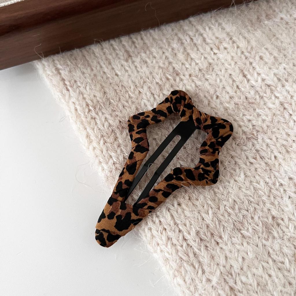 Retro Leopardenmuster BB Haarspange - Einfache, modische Seitenklammer für Pony und abstehende Haare