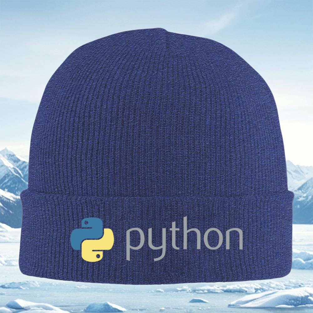 Snake Logo Python Programming Code Men Women Unisex Knitted Hat Beanie Pullover Cap Winter Thermal Warm Christmas Outdoor Cyclin