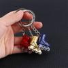 Ring Keyring Bag Holder Roller Skate Key Chain Skating Pendant Single row skating Skate Key Chain