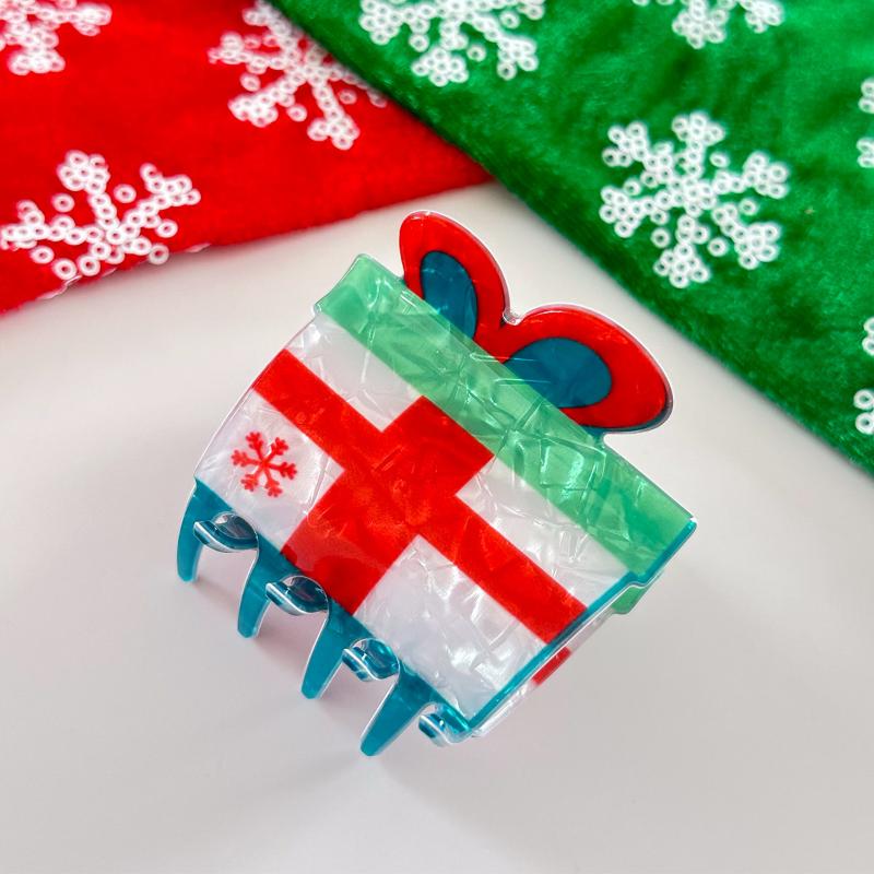 

1Pcs Cute Christmas Tree Bell Hair Claw Elegant Christmas Hair Clip Women Hair Accessories Non-Slip Grip Hair Clamp