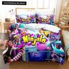 Spill Ninjala Sengetøy Sett Enkelt Twin Full Queen King Size Sengesett Voksen Barn Soverom Dynetrekk Sett 3D-trykk Kawaii Barn Camas