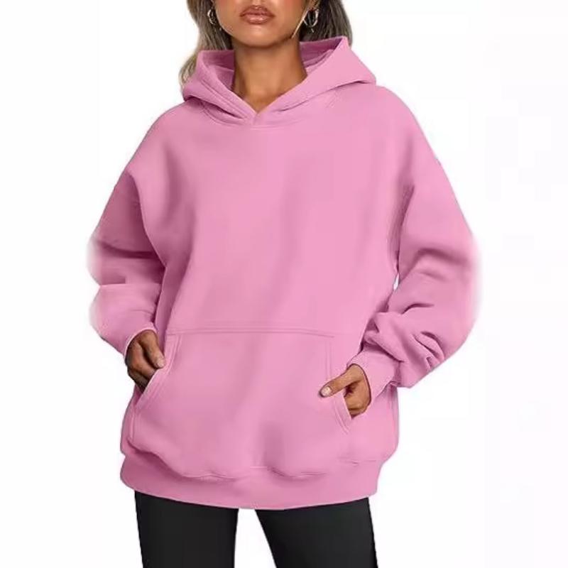 

Women s Oversized Casual Hoodie Sweatshirt with Front Pocket - Cozy and Stylish Pullover Hoodies Fleece Swe S розовый