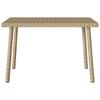Garden Coffee Table Rectangular Beige 60 X 40 X 37 Cm Poly Rattan