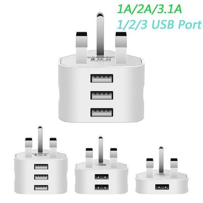 Netz 5v2.1a UK-Stecker zum Aufladen, USB-Ladegerät, 3-poliger Stecker-Adapter, Netzteile, Wandladegerät