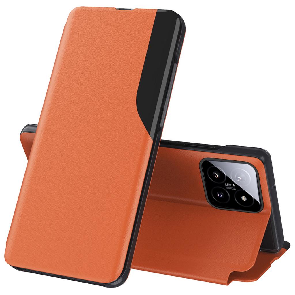 For Xiaomi 14 Pro Case Clear View Window Flip PU Leather Phone Cover