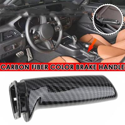 Carbon Fiber Textured Front Handbrake Brake Handle Cover Scratch-resistant Automotive Interior For BMW E46 E90 E92 F30 F32 K9K3