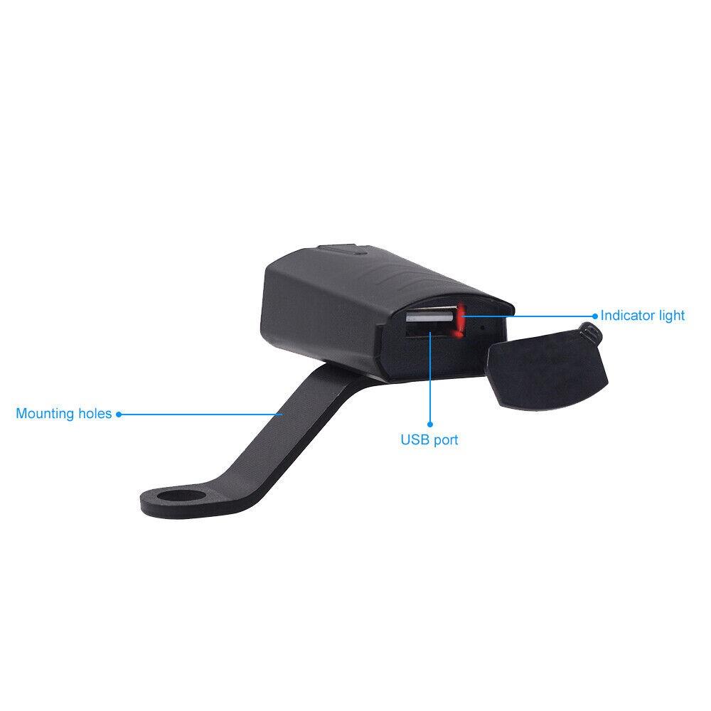 Motorrad Lenker Rückspiegel Halterung USB Telefon Ladegerät Wasserdicht