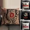 Cool D-Duvel Moortgat Brauerei 2 Kissenbezüge Natürlicher Leinen Doppelseitiger Druck Sofa Heimdekoration Kissenhülle