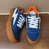 Blue and white embroidery personalized color matching American street board shoes lightning shoes fat bread shoes casual shoes cloth
