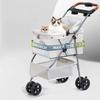 Lightweight Pet Stroller Puppy Transporter Small and Medium Pet Stroller Folding Outdoor Travel Breathable Cat Dog Stroller