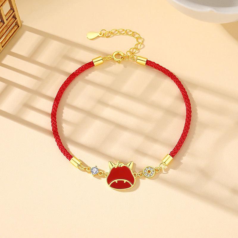 Ticiya S925 Sterling Silver Zodiac Horse Red Agate Bracelet for Women 925 Silver