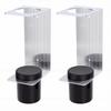 2 Sets Aluminum Alloy Oil Funnel Holder Storage Rack Include 2 Mounting Bracket 4 Screws 2 Plastic Removable Cups for