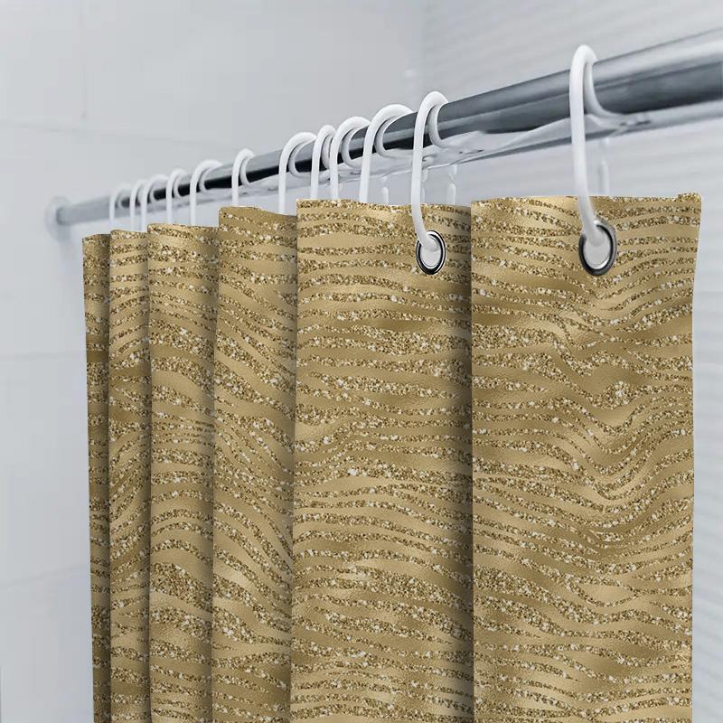 Cortină de duș luxoasă aurie cu sclipici strălucitor: Îmbunătățiți Decorul Băii Dumneavoastră Astăzi