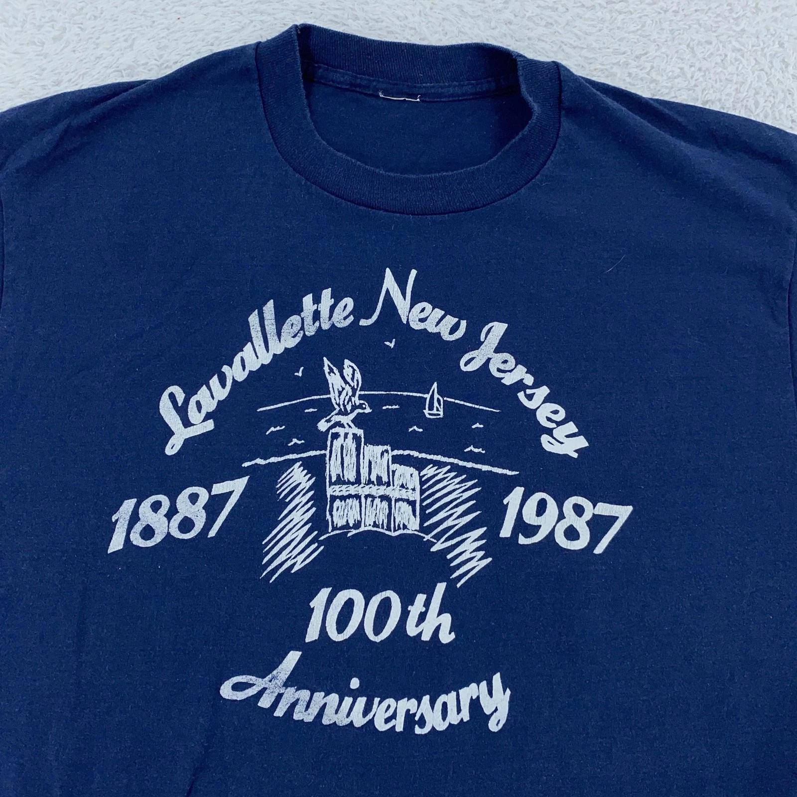 

Vintage Lavallette New Jersey Shirt Mens Medium Shore Beach Surf 1987 Tee 80s 4XL