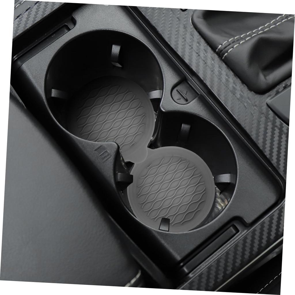 HEALEEP Car Drink Coaster Set of Silicone Cup Car Interior Storage Pad for Highly Easy to x x cm 4, Mat, Round, Non-Slip, Soundproof,