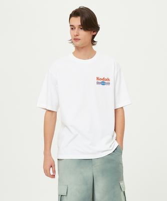 KODAK Recipe Snow Washed Short Sleeve T-Shirt Ivory