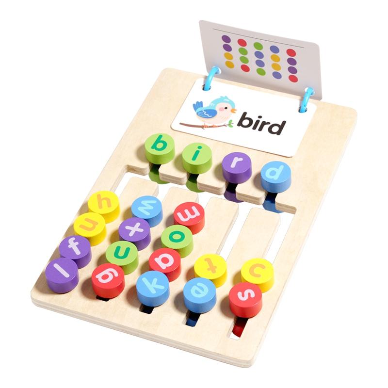 Montessori Wooden 5-Color Shape Matching Cognition Learning Game Thinking Training Puzzle Toy Party Chrismas Gift For Toddler