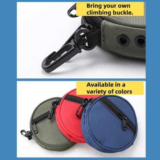 Fishing Wire Storage Bag Zipper Closure Large Capacity Water-Resistant Fabric Lightweight Portable Fishing Gear Organizer