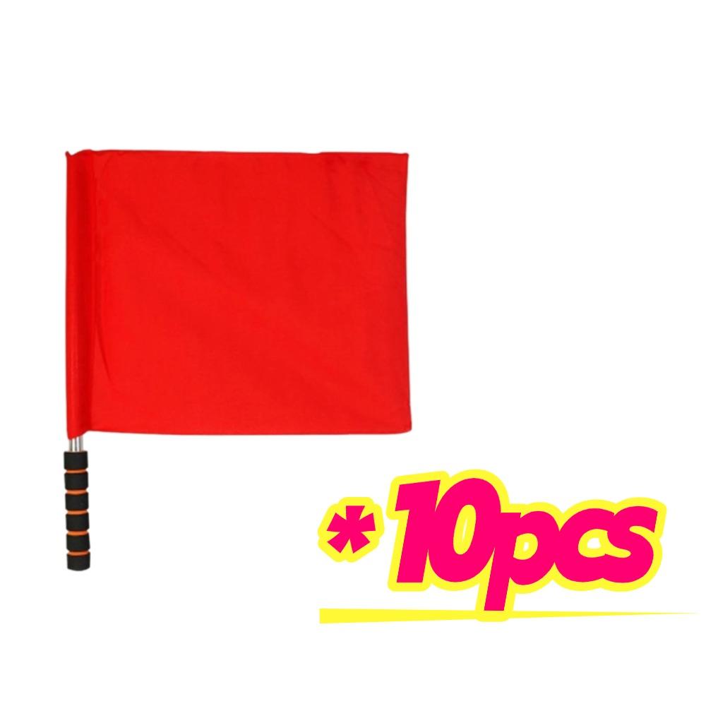 5-20pcs Soccer Referee Flag Red White Yellow Blue Green Football Training Command Flag Competition Signal Flag Referee Supplies