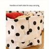 Modern Open-Top Organizer Polka Dot Storage Box Cute Black and White With Handle Room Decor, Multi-Use for Makeup, Crafts, Shelf Baskets
