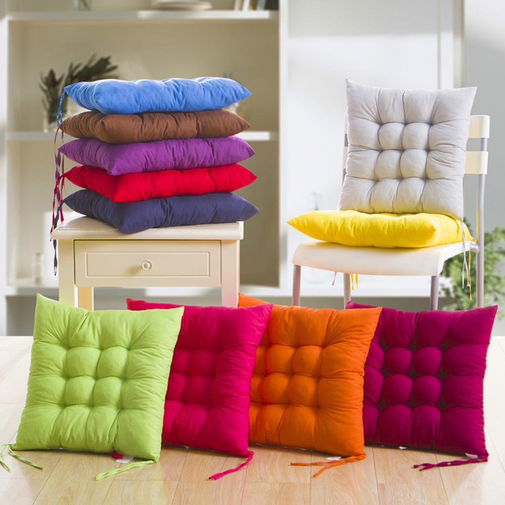 Stylish Seat Cushion All Match Simple Design Chair Cushion Bright Color Non-Slip Cushion