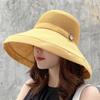 Women's Summer UV-Protection Wide Brim Bucket Hat with Face Covering - Korean Style