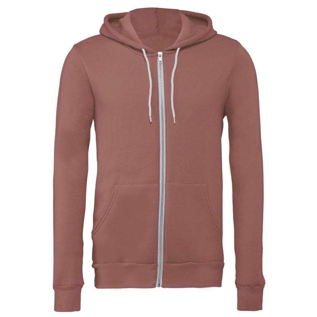 Canvas Unixex Zip-up Polycotton Fleece Hooded Sweatshirt / Hoodie
