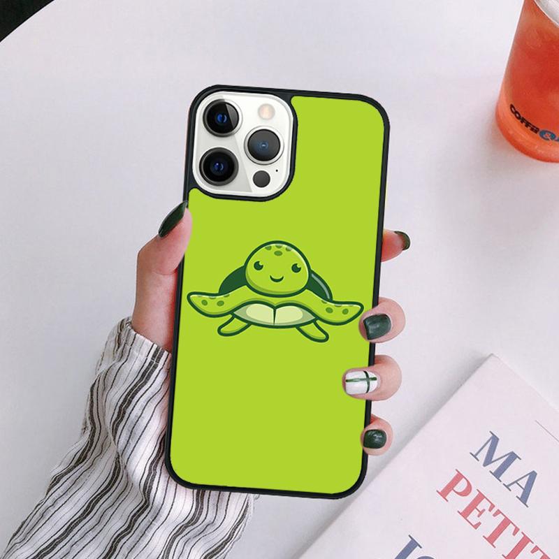 Cartoon Sea Turtle Tortoise Phone Case For iPhone 17 Air 14 13 12 16Pro Max 15 11 Plus Max Cover Shell coque