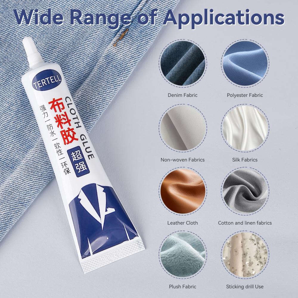 Transparent Fabric Sewing Glue High Viscosity Strength Corrosion Resistance Clothing Repair Glue Quick Dry Non Irritation