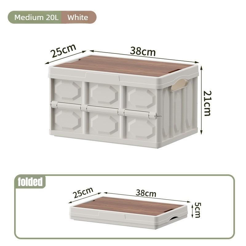 Camping Storage Box Outdoor Folding Storage Boxes Car Trunk Travel Organizing Bin with Lid Stackable Dustproof Spice Picnic Case