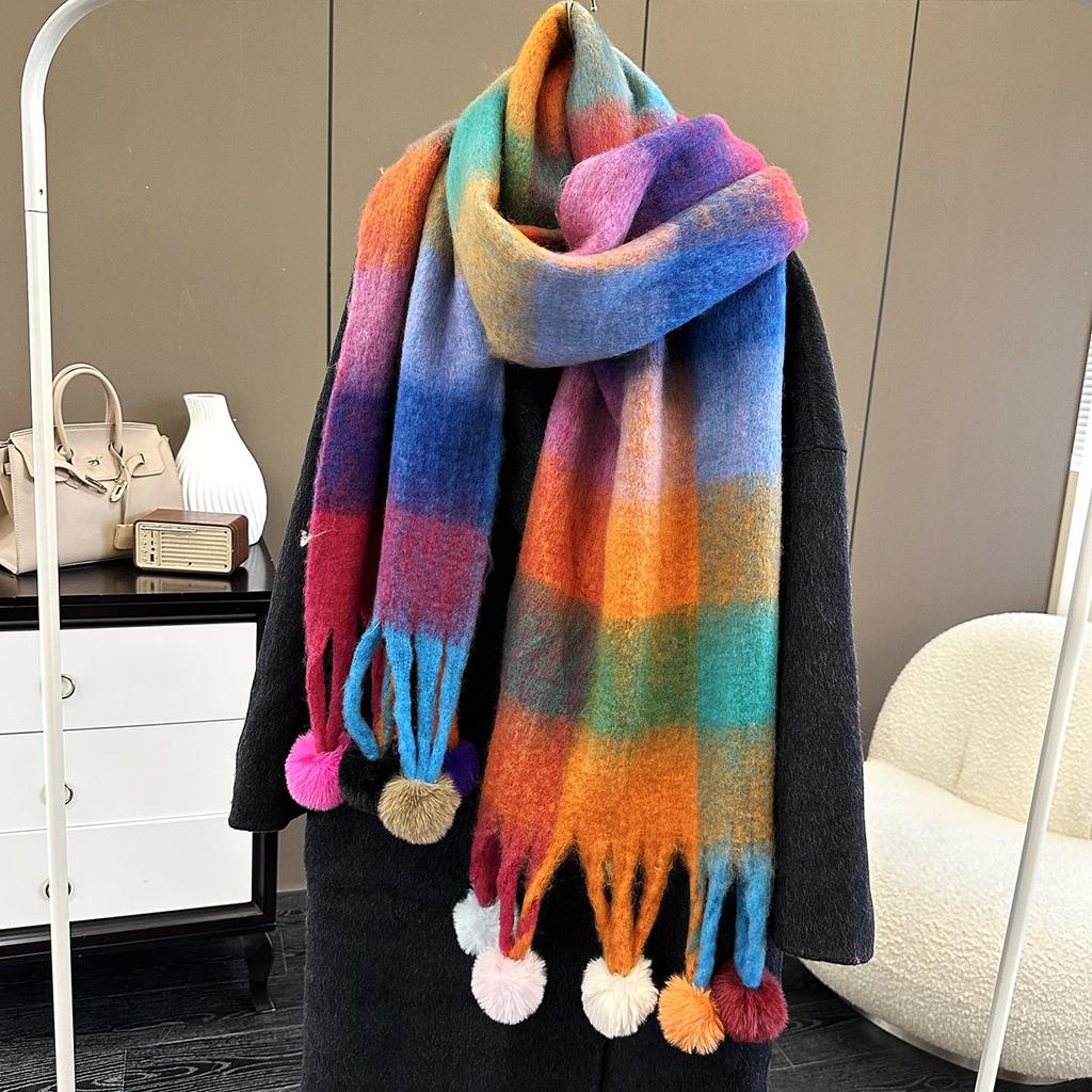 New Men Women Cashmere Scarf Shawl Thicked Warm Blanket Colorful Plaid Long Tassels Soft Shawls Neck Wraps Pashmina Scarves