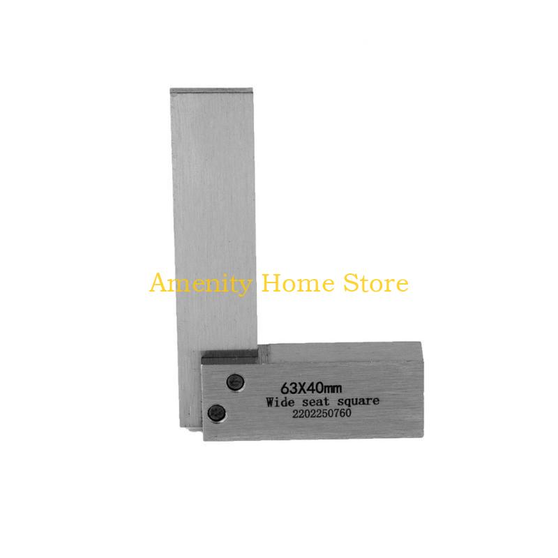 

F26C Machinist Square L-Type Measuring Tool Mechanical Engineer Steel Angles Ruler High Precision 90 Degree Wide Seats Square