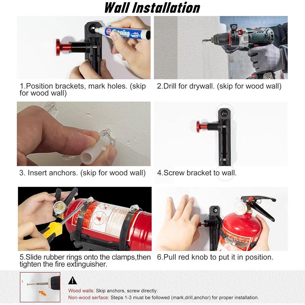 Adjustable Mounting Fire Extinguisher Mount Fire Extinguisher Bracket  for Car Motorcycle