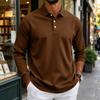 Herren Langarmhemd Button-Down-Kragen Farbe Entspannte Passform Lässig