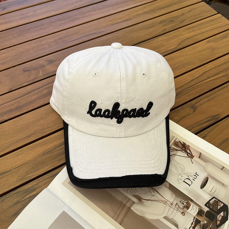 

Весенне-летняя бейсболка с цветовым блоком для похудения лица - Повседневный и универсальный модный дизайн «утиный нос» M (56-58cm)