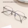 Ultra-Light Square Glasses Frame Luxury High-Quality Retro Fashionable Titanium Spectacle Frame Men's Business Casual Spectacles