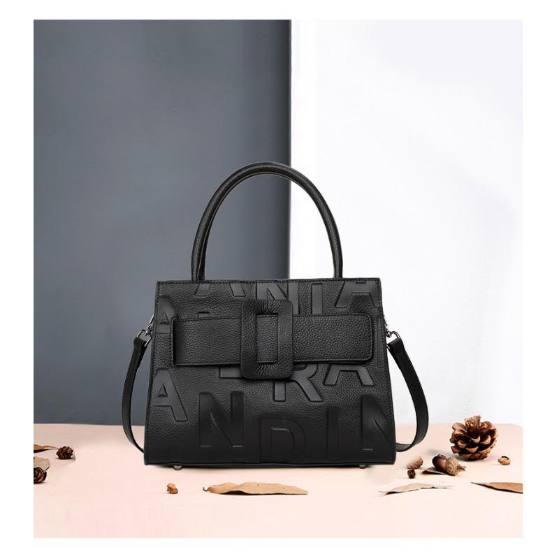 Temperament Echtes Leder Damen Tasche Neue Mode Brief Handtasche Pendeln Große Kapazität Diagonal Cross Bag Frauen